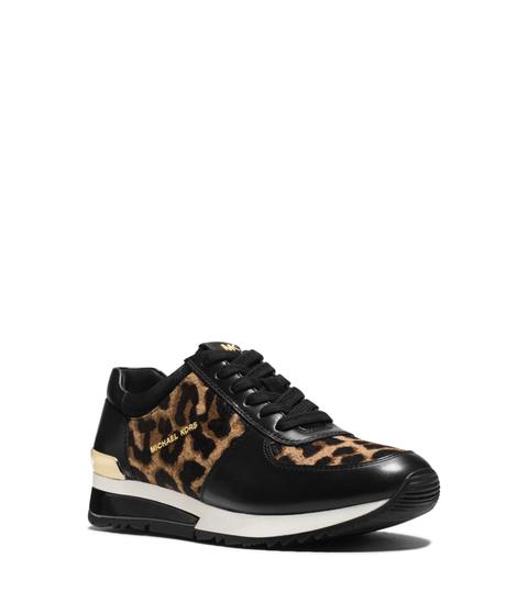 Allie Leopard Calf Hair And Leather Sneaker