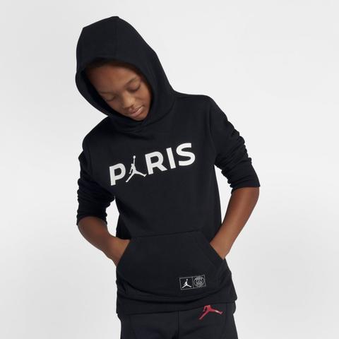 Psg Sudadera Con Capucha De Tejido Fleece - Niño - Negro