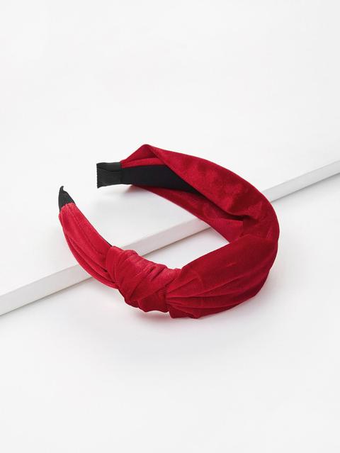 Diadema De Terciopelo Con Diseño De Nudo