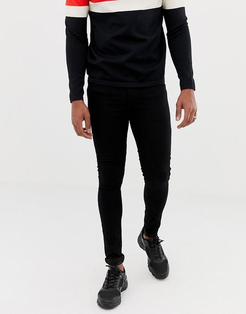 Collusion Super Skinny Jeans In Black - Black