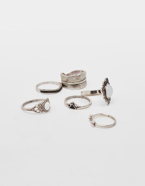 Set De Anillos Combinados