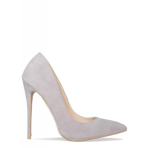 Simone Grey Suede Stiletto Court Heels