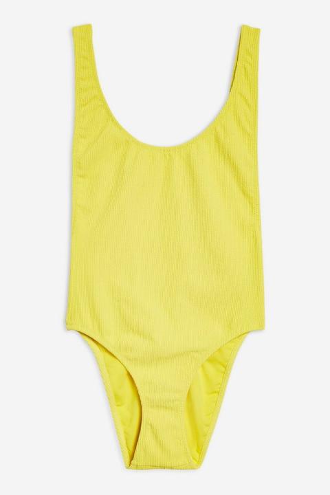 Scoop Neck Crinkle Swimsuit