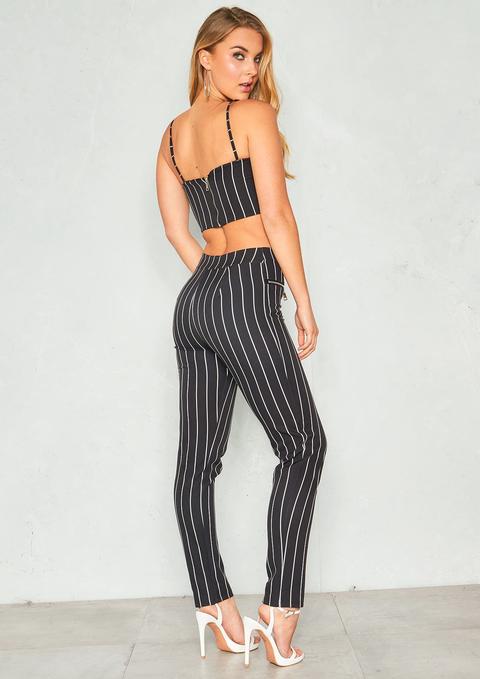 Ruby Black Pinstripe Co-ord Set