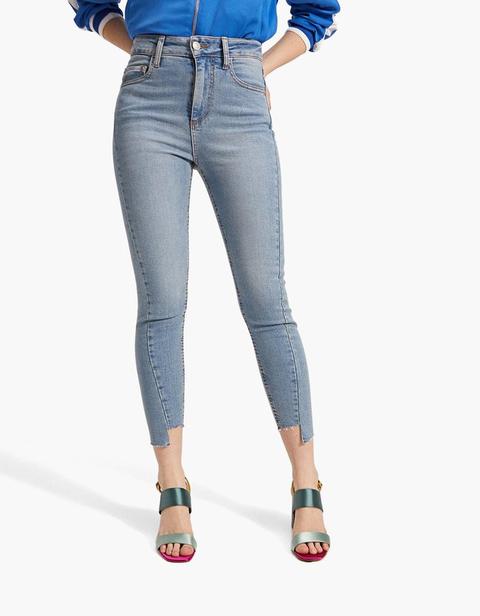 Super High Waist Reworked Jeans Chiaro