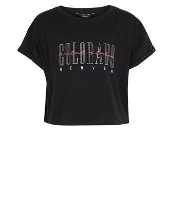 Girls Schwarzes T Shirt Mit Colorado Aufdruck From New Look On 21 Buttons