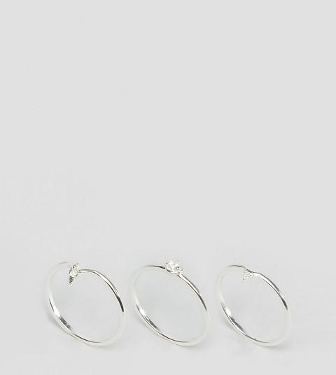 Pack De Anillos Apilables De Plata De Ley De Liars & Lovers