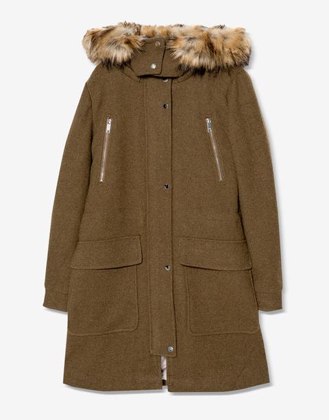 Parka Panno Cappuccio Pelo