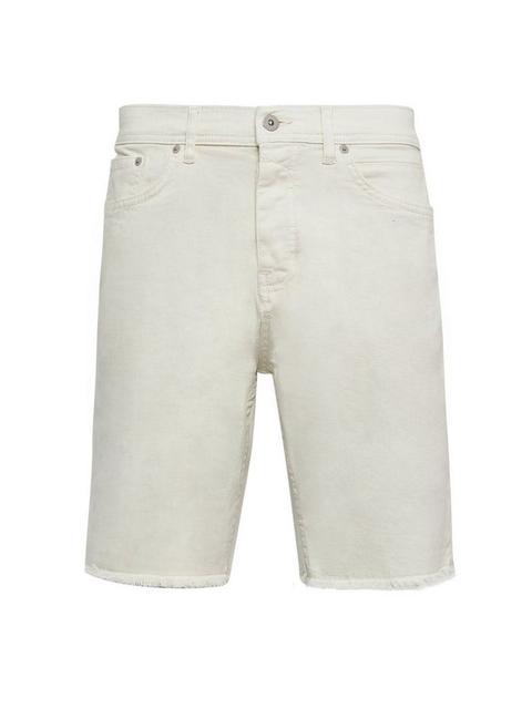 Ecru Raw Edge Shorts