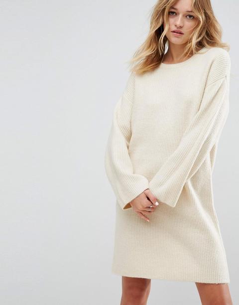 Asos - Vestitino In Maglia Oversize - Beige