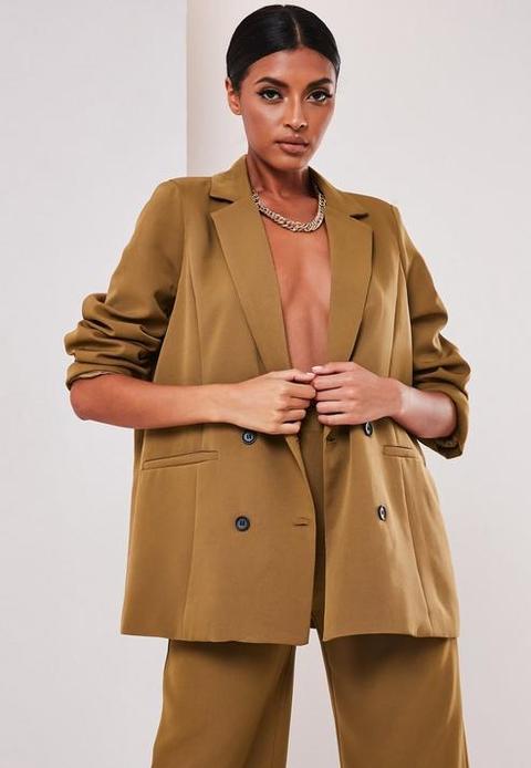 Sofia Richie X Missguided Taupe Oversized Tailored Jacket, Stone