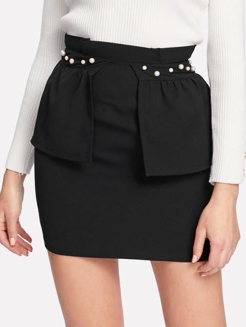 Falda Con Perla