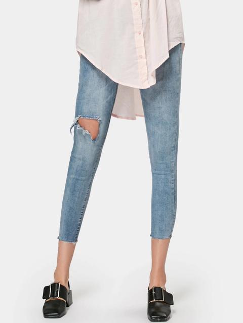 Jeans Natalizi Della Matita Distrutta Skinny