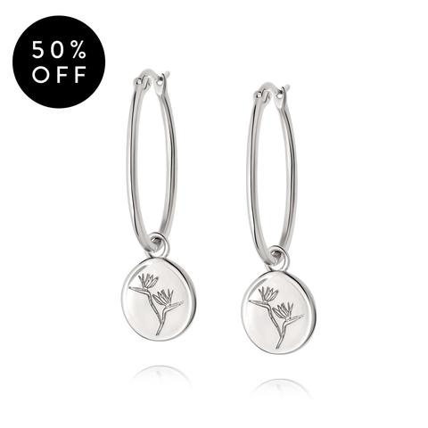 Bird Of Paradise Drop Earrings Sterling Silver