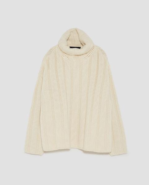Cashmere Roll Neck Sweater from Zara on 