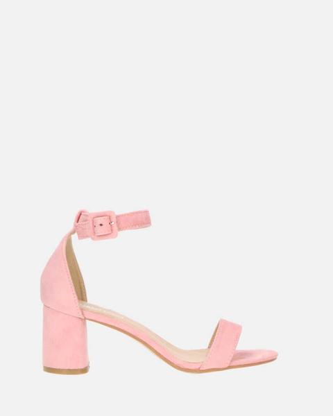 Camilla - Pink Ankle Strap Heeled Sandals