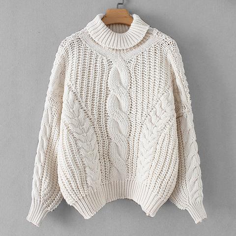 Maglione Contorto Con Collo Alto