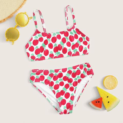 Set Bikini Con Stampa Ciliegia