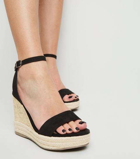 new look black wedges