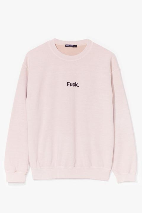 Womens Ah Fuck Oversized Graphic Sweatshirt