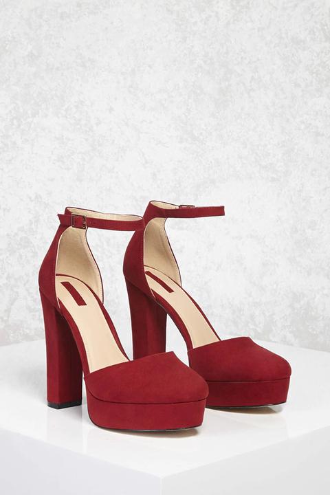 maroon heels forever 21