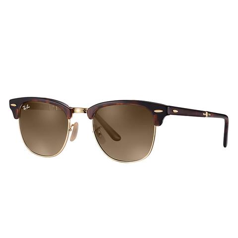 Clubmaster Plegable @collection Unisex Sunglasses Lentes: Marrón, Montura: Oro