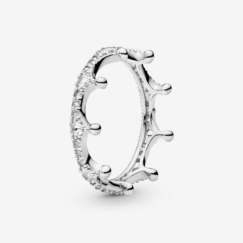 Pandora Anillo En Plata De Ley Corona Encantada Con Circonitas Cúbicas