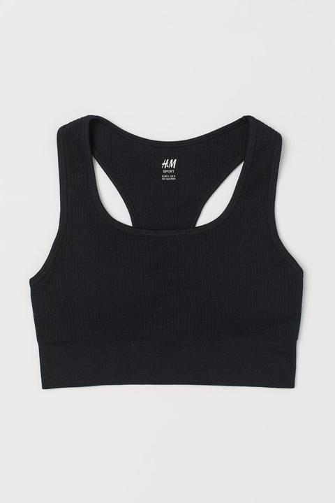 Seamless Sports Bra - Black