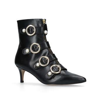 Carvela Sparky - Black Mid Heel Ankle Boots