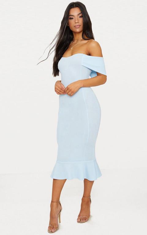 frill hem dress midi