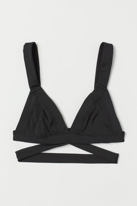 H & M - Top Bikini Triangolare - Nero