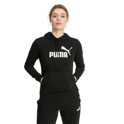 Puma Essentials Women's Logo Hoodie, Cotton Black, Size Large, Clothing