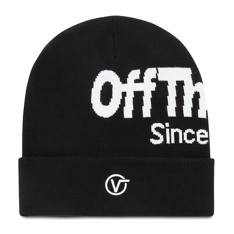 Vans Gorro Con Borde Vuelto Distorted Tall (black-white) Hombre Negro