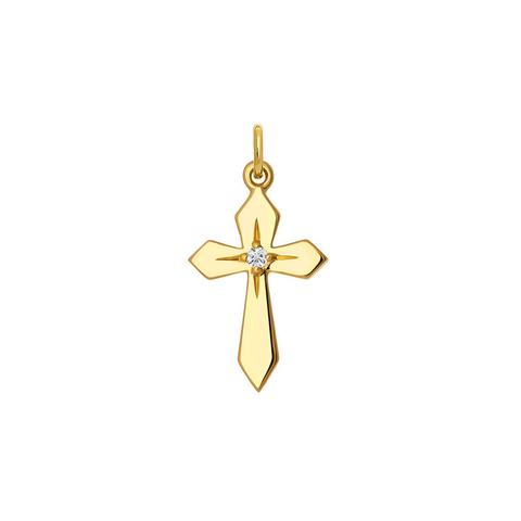 Gold Topaz Cross Necklace