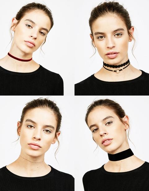 Set 5 Collares Chokers Variados