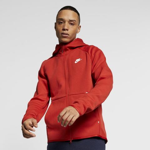 Nike Sportswear Tech Fleece Men's Full-zip Hoodie - Red from Nike on 21 ...