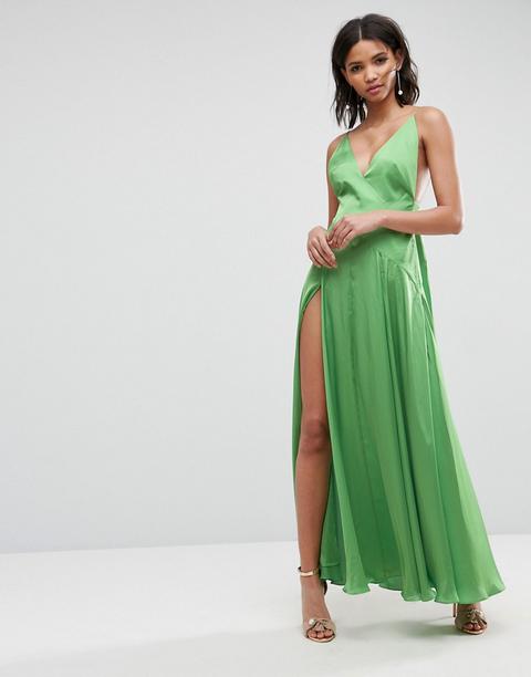 thigh split maxi dress