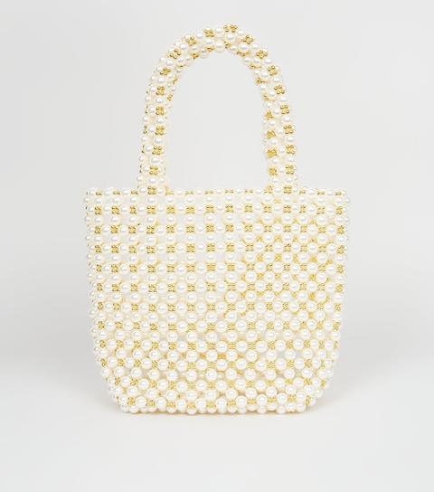 Gold Beaded Bucket Bag New Look from NEW LOOK on 21 Buttons