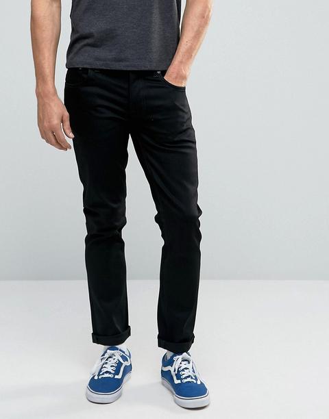 Nudie Jeans Grimtim Slim Jeans Dry Cold Black - Black