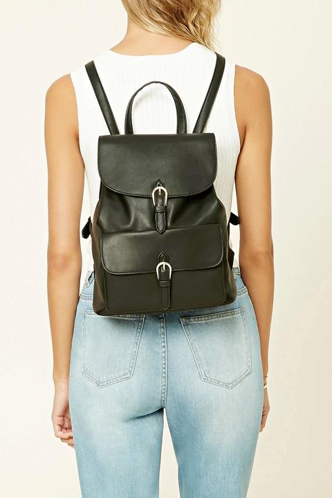 Faux Leather Backpack