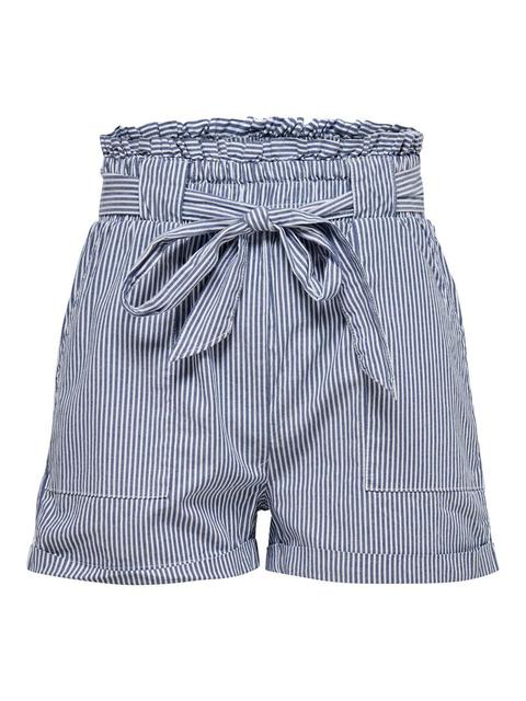 Only Gestreifte Shorts Damen Blau