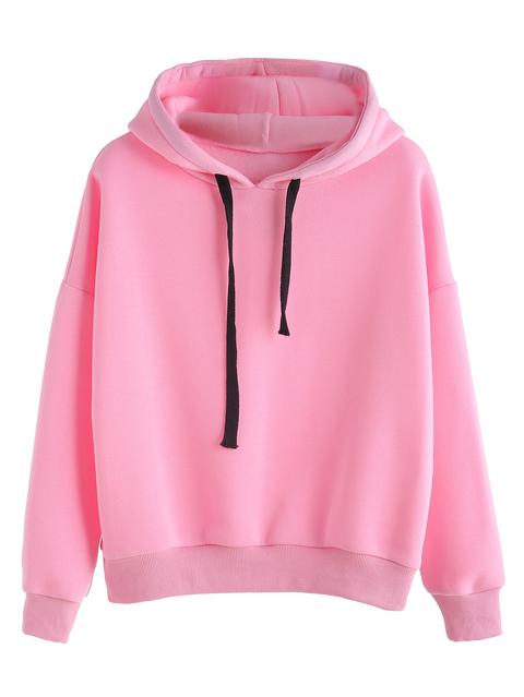 Sudadera Con Capucha Y Cordón - Rosa