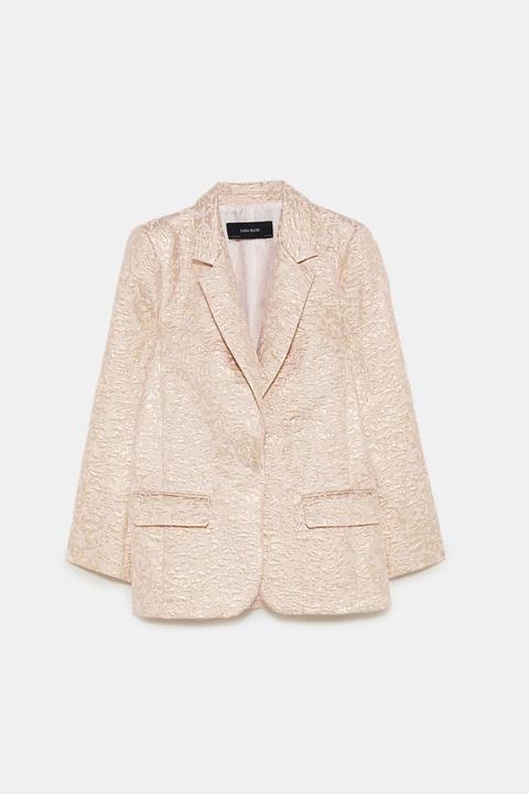 Blazer Jacquard Effetto Metallizzato