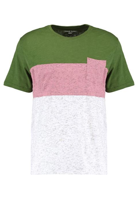 Yourturn Camiseta Print Green/rose