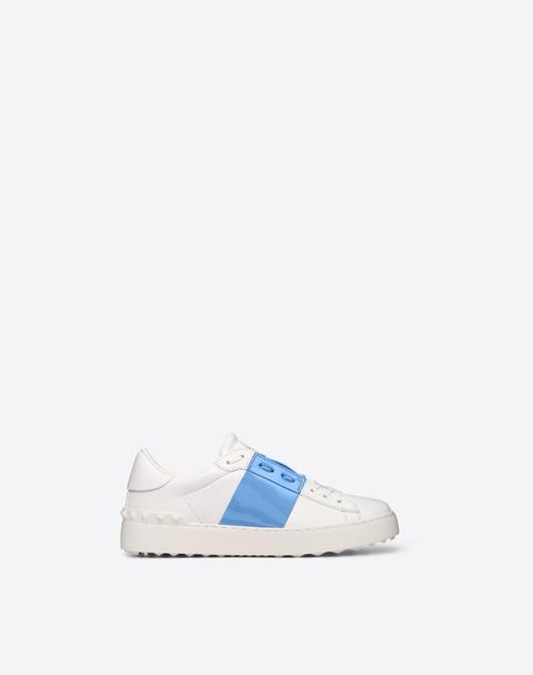 Open Sneaker With Calfskin Stripe