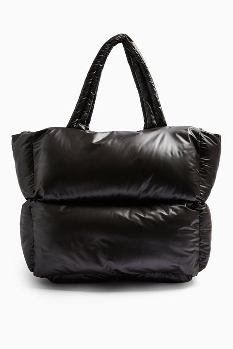 Womens Considered Casa Black Puffer Tote Bag - Black, Black from ...