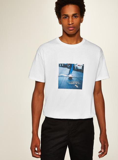 Mens White Skater T-shirt, White