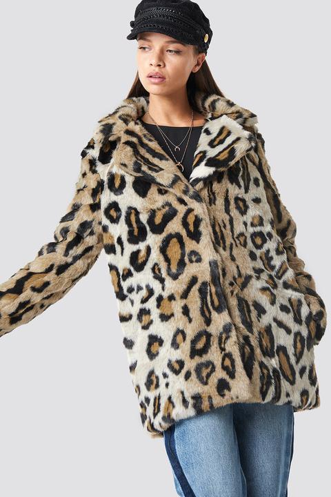 Na-kd Trend Leo Faux Fur Jacket - Multicolor