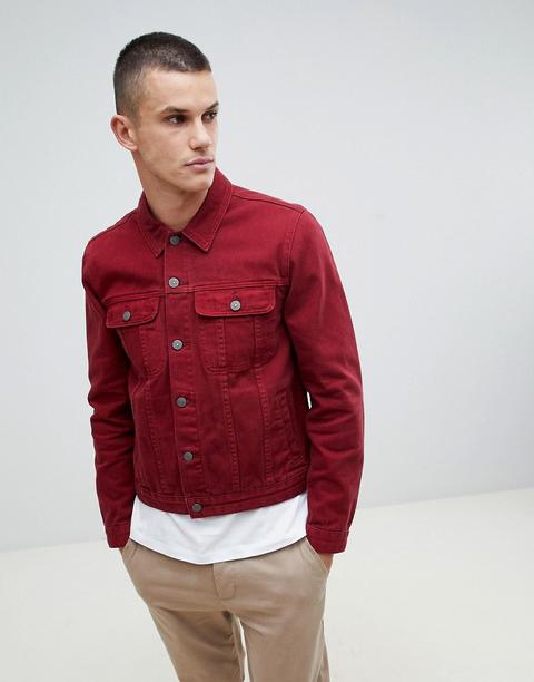 Chaqueta Vaquera En Rojo De Asos Design