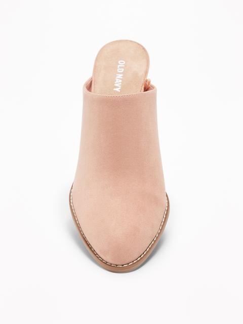 suede mule booties
